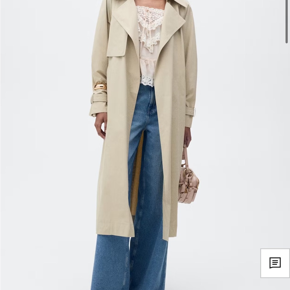 Light Beige Trench Coat - Women
